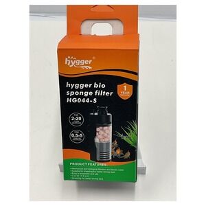 Hygger HG044-S Bio Sponge Filter for 0.5-5 Gallon Aquariums New